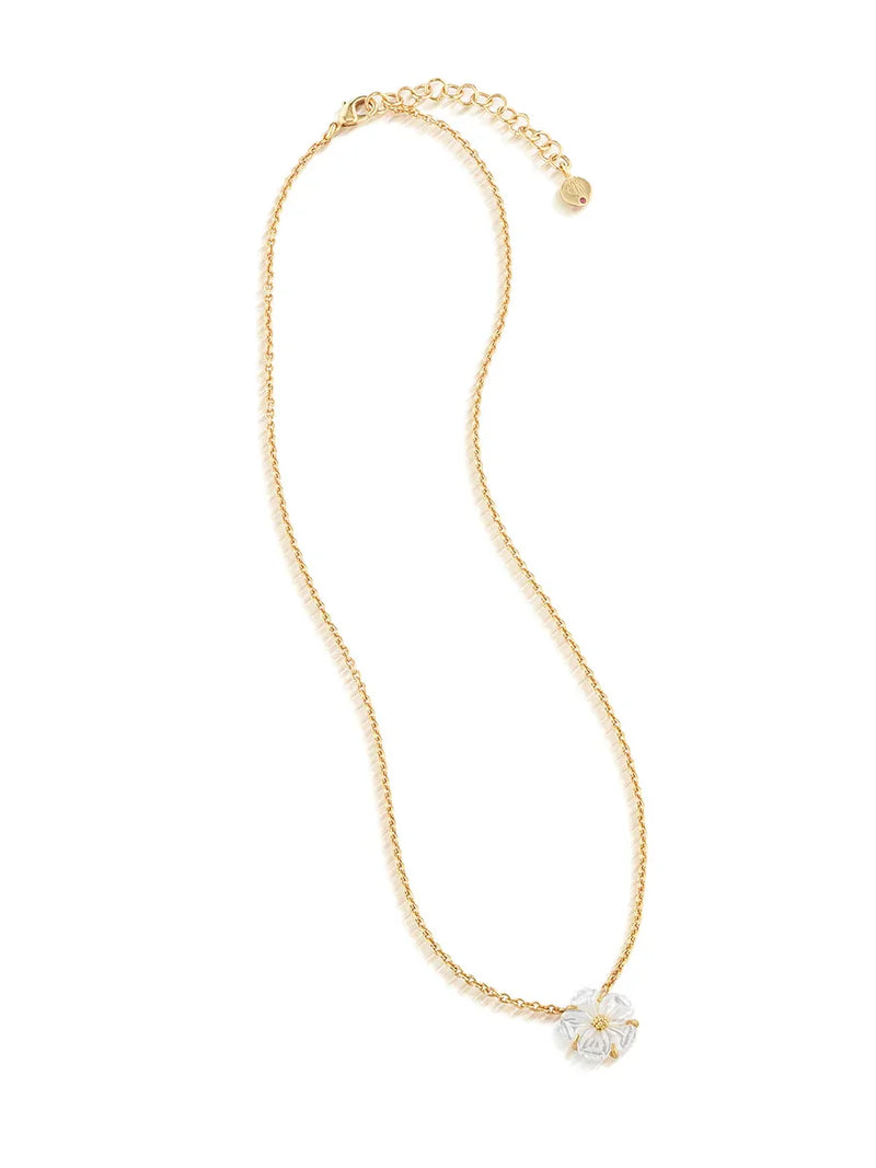 Capucine De Wulf Mermaid Garden Petite Station Necklace Gold Mother-of-Pearl