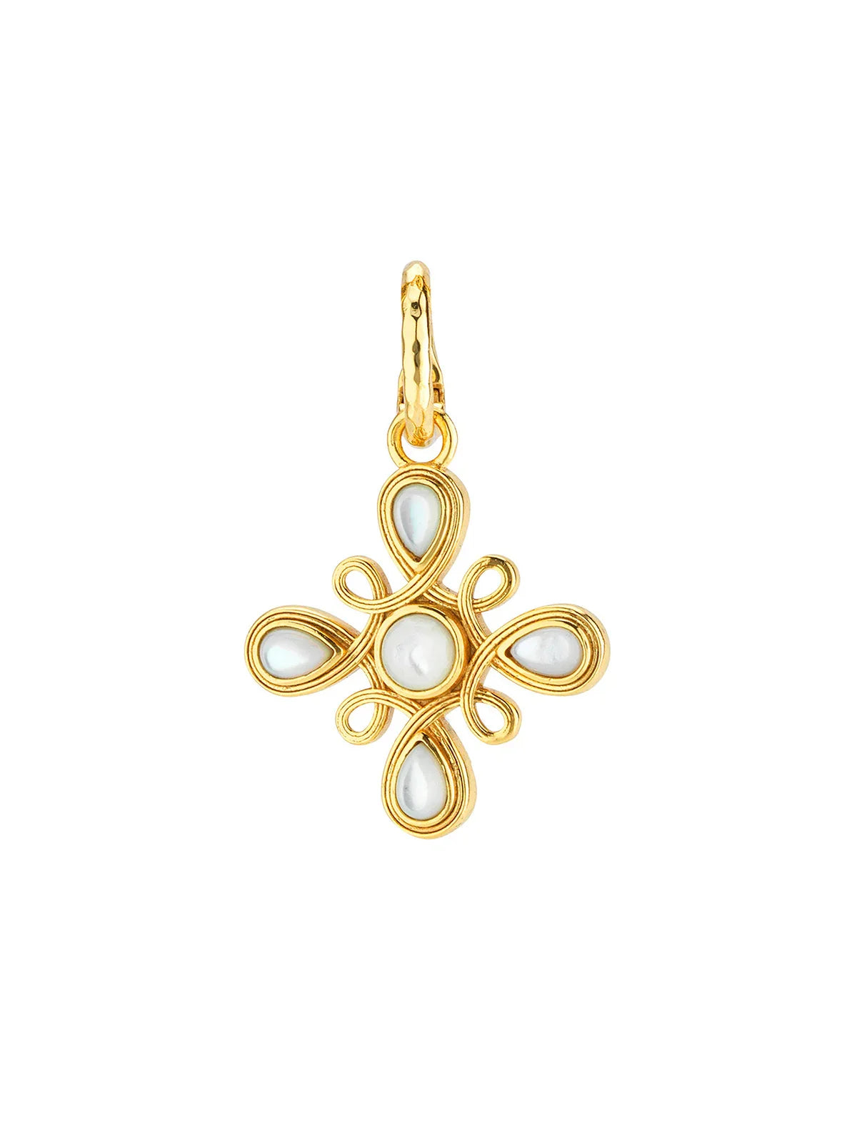 Capucine De Wulf Monique Gem Pendant Gold Mother-of-Pearl