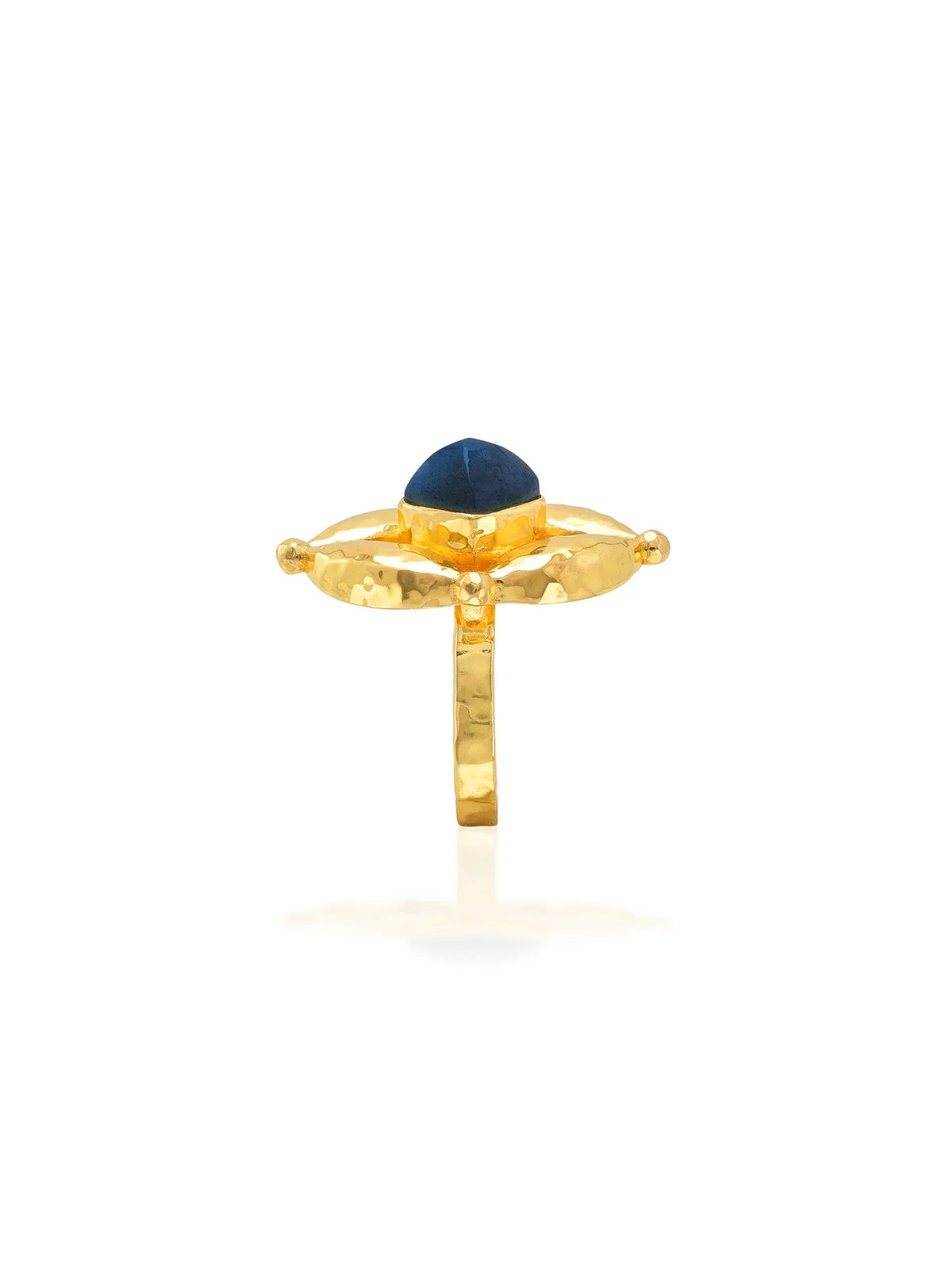 Capucine De Wulf Mystic Eye Ring Gold Blue Labradorite