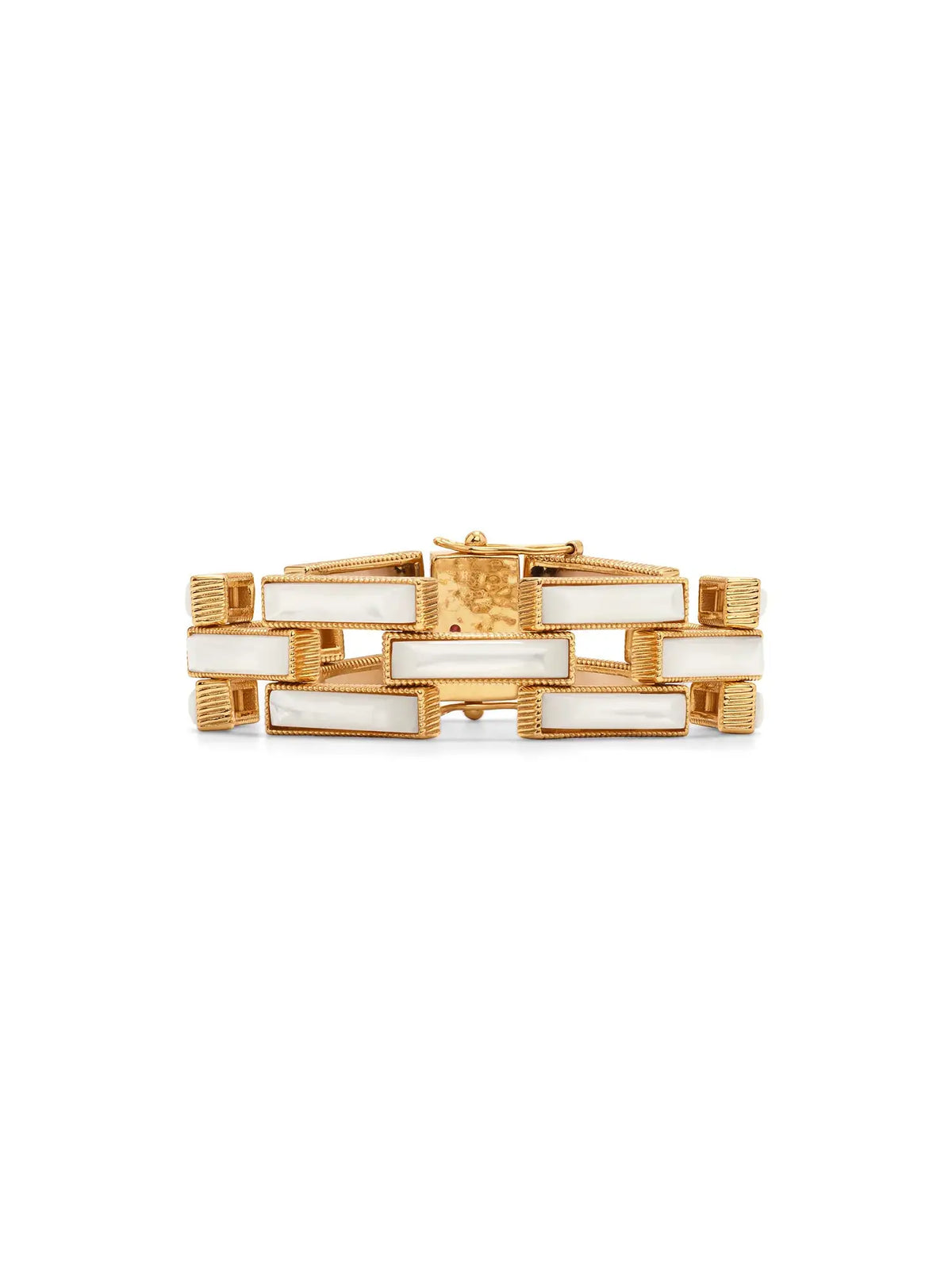 Capucine De Wulf Path Gold Link Bracelet with Mother-of-Pearl