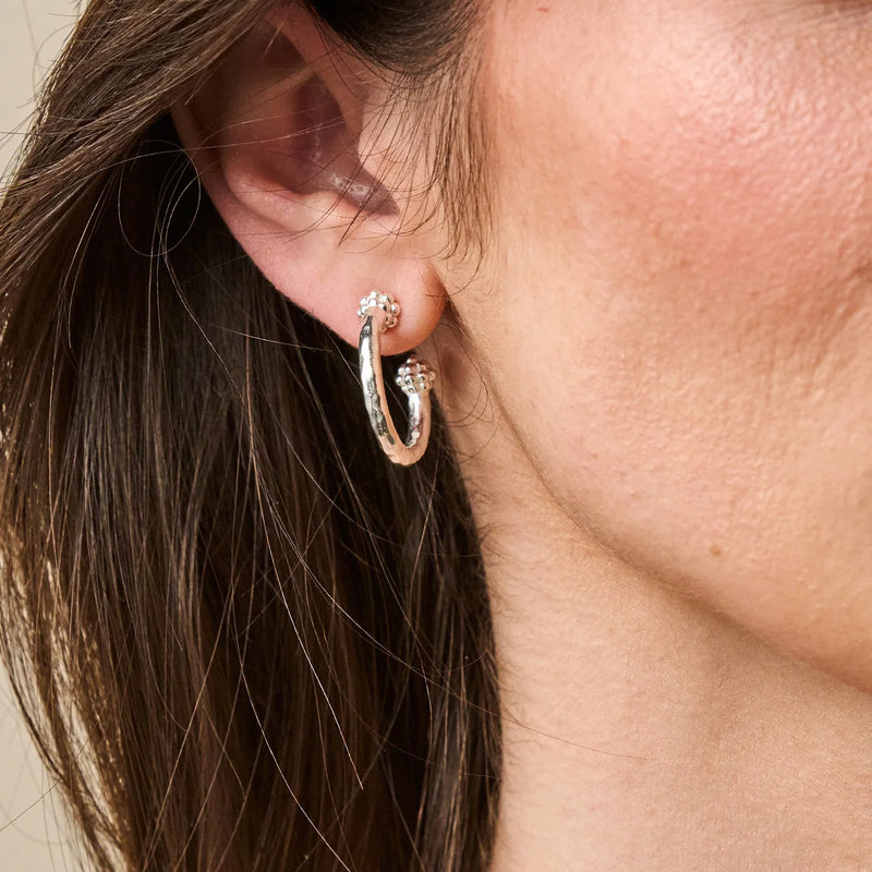 capucine de wulf slice small hoop earrings silver