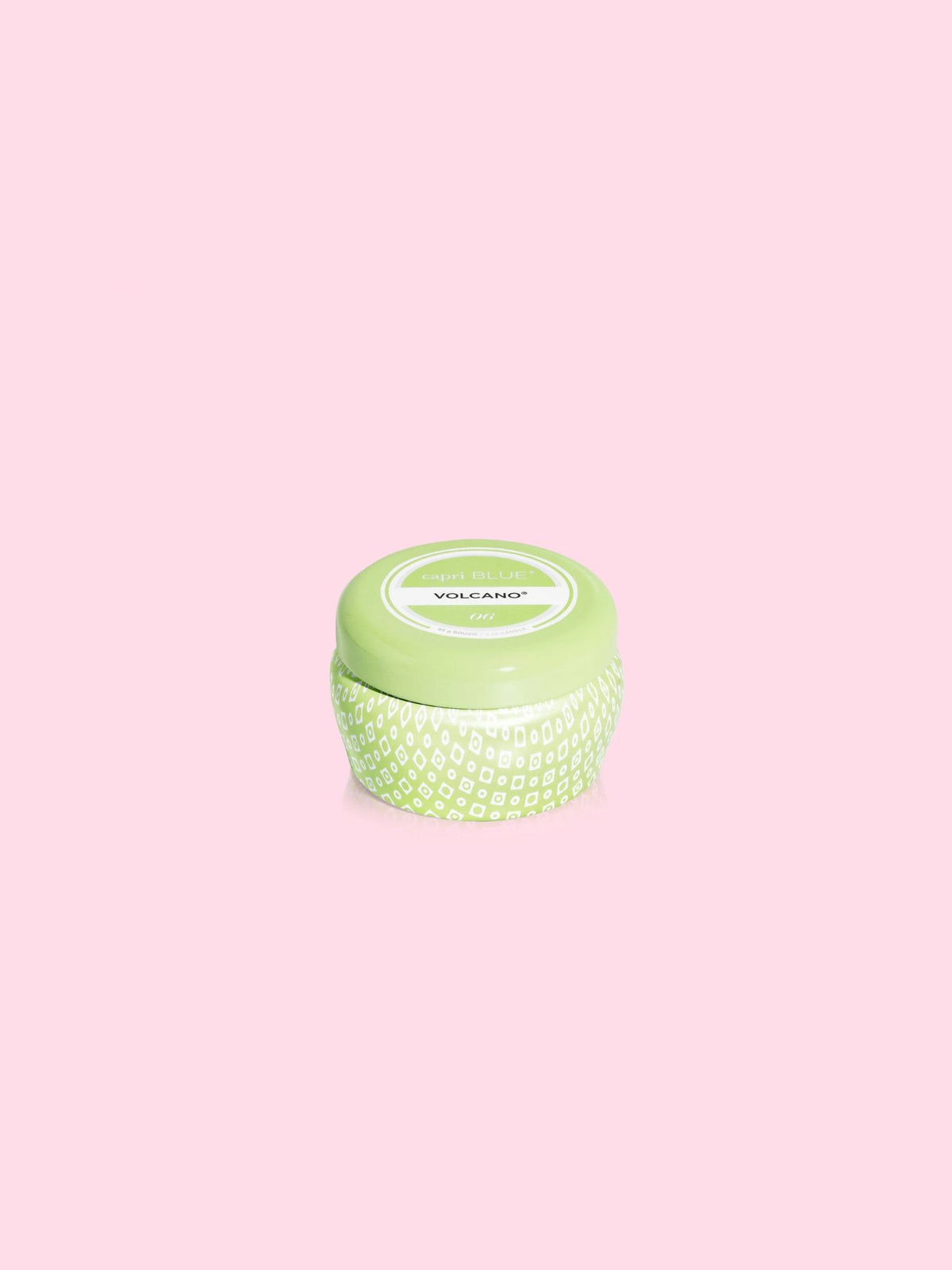 Capri Blue Iced Matcha Print Mini Tin Candle: 3oz