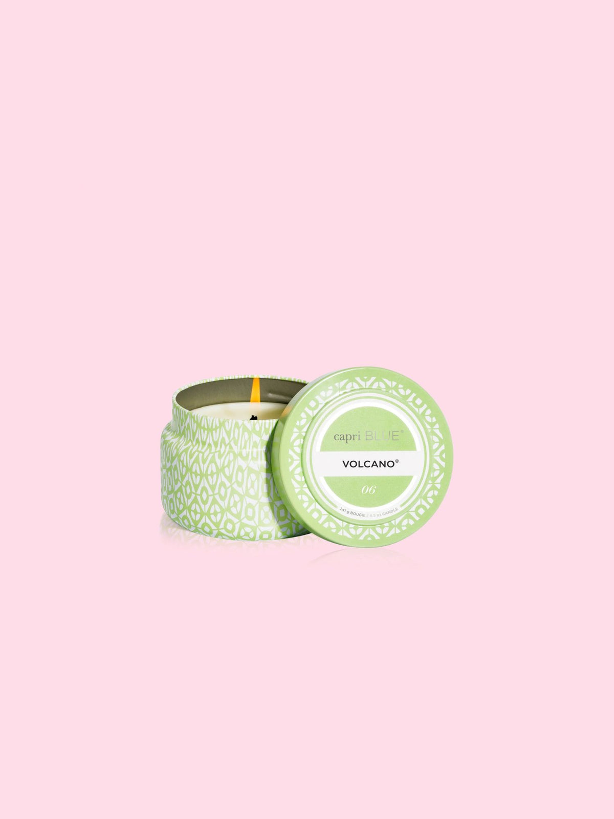 volcano Iced Matcha Print Travel Tin Candle, 8.5 oz