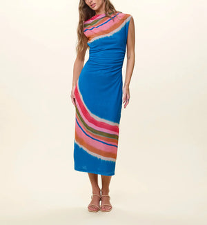 Cleobella Carrie Midi Dress  watercolor stripe