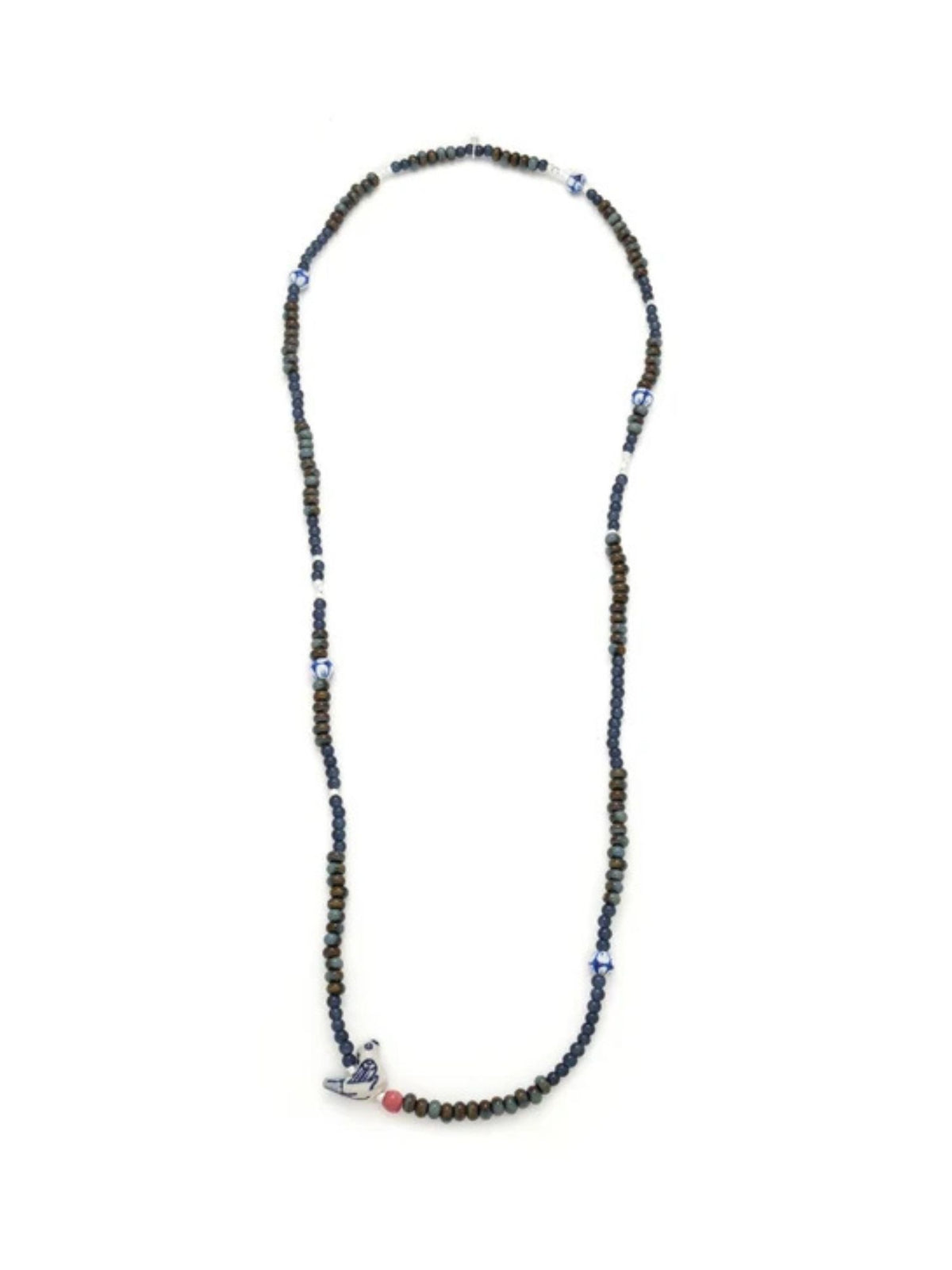 Ceramic Bead Wrap Bracelet + Necklace peace dove