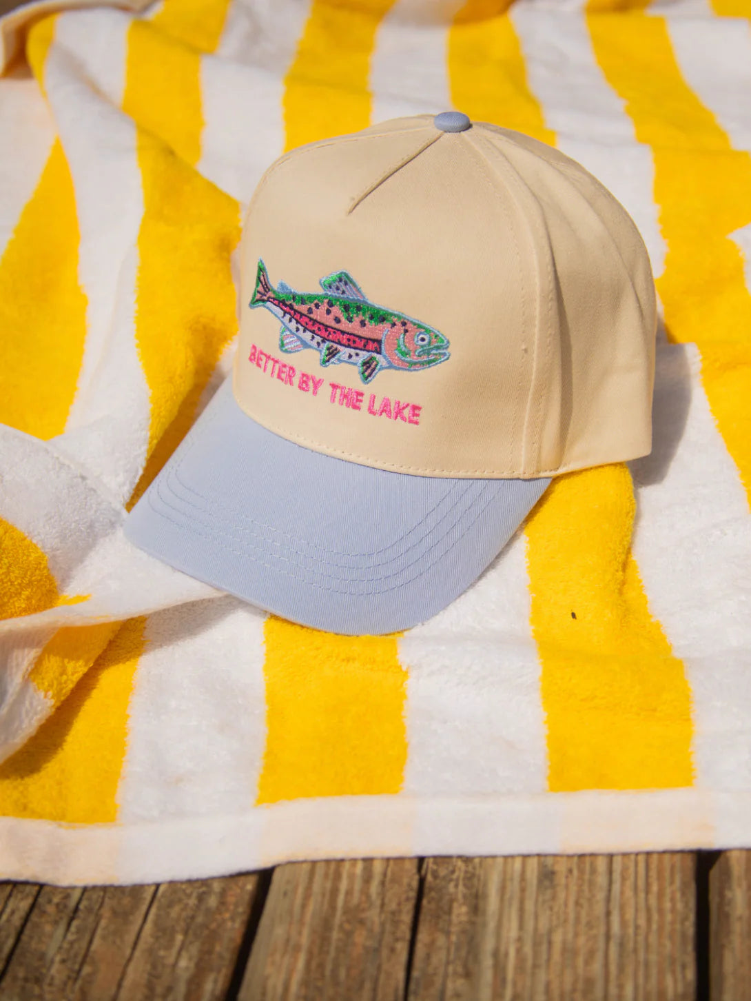 Better By The Lake Fish Trucker Hat