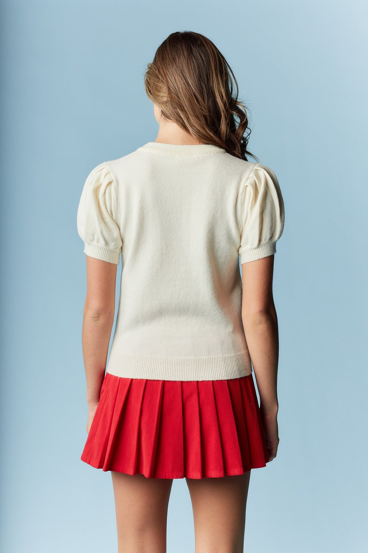 Cherry Short Sleeve Sweater-back