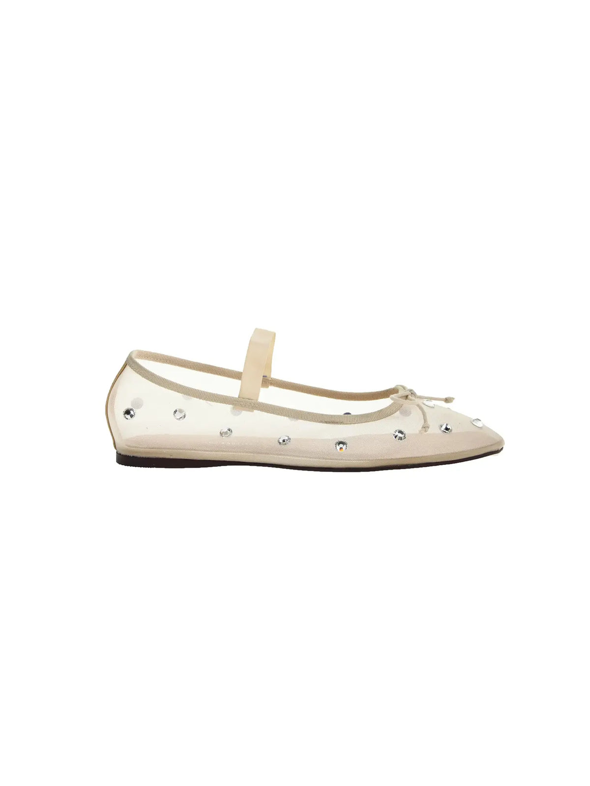 Chinese Laundry Adette Ivory Nude Stone Mesh Ballet Flats