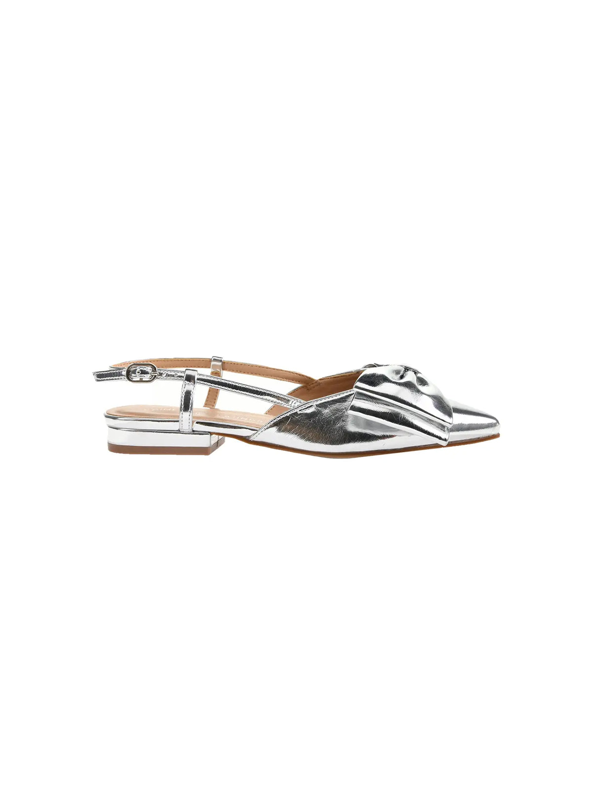 Chinese Laundry Harmony Silver Bow Slingback Flats