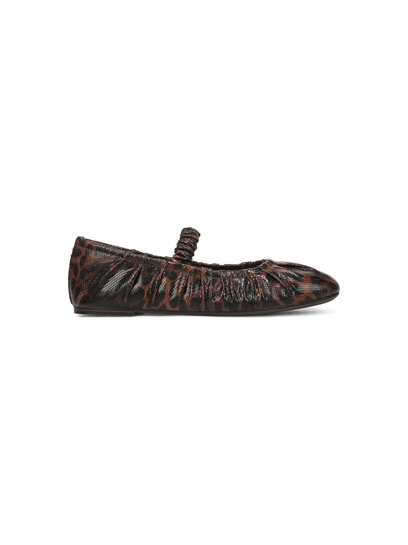 Circus NY by Sam Edelman Blythe Mary Jane Leather Flat Black Ginger Leopard