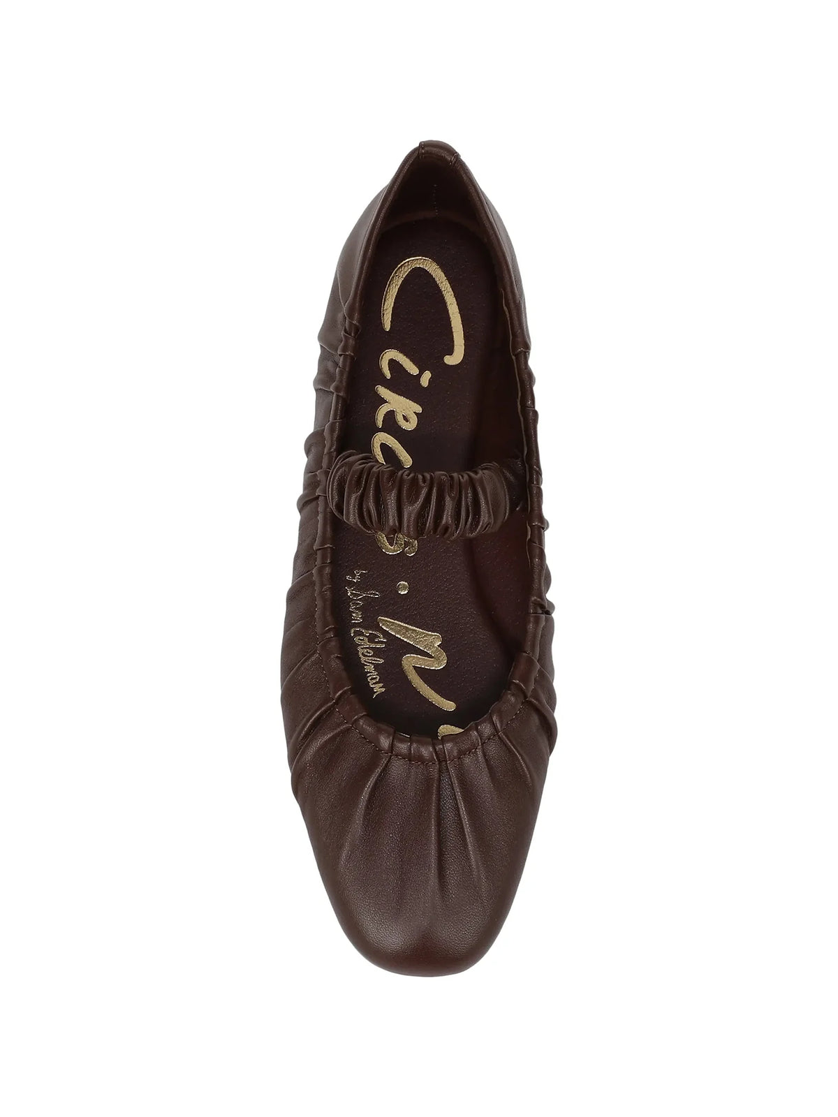 Circus NY by Sam Edelman Blythe Mary Jane Leather Flat Rich Pecan