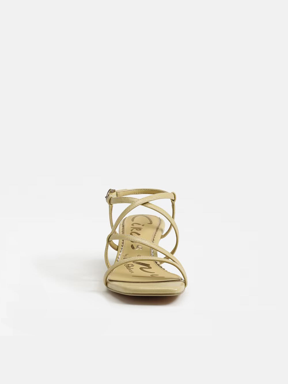 Circus by Sam Edelman Jasmine Kitten Heel Sandal Dusty Yellow Faux Leather