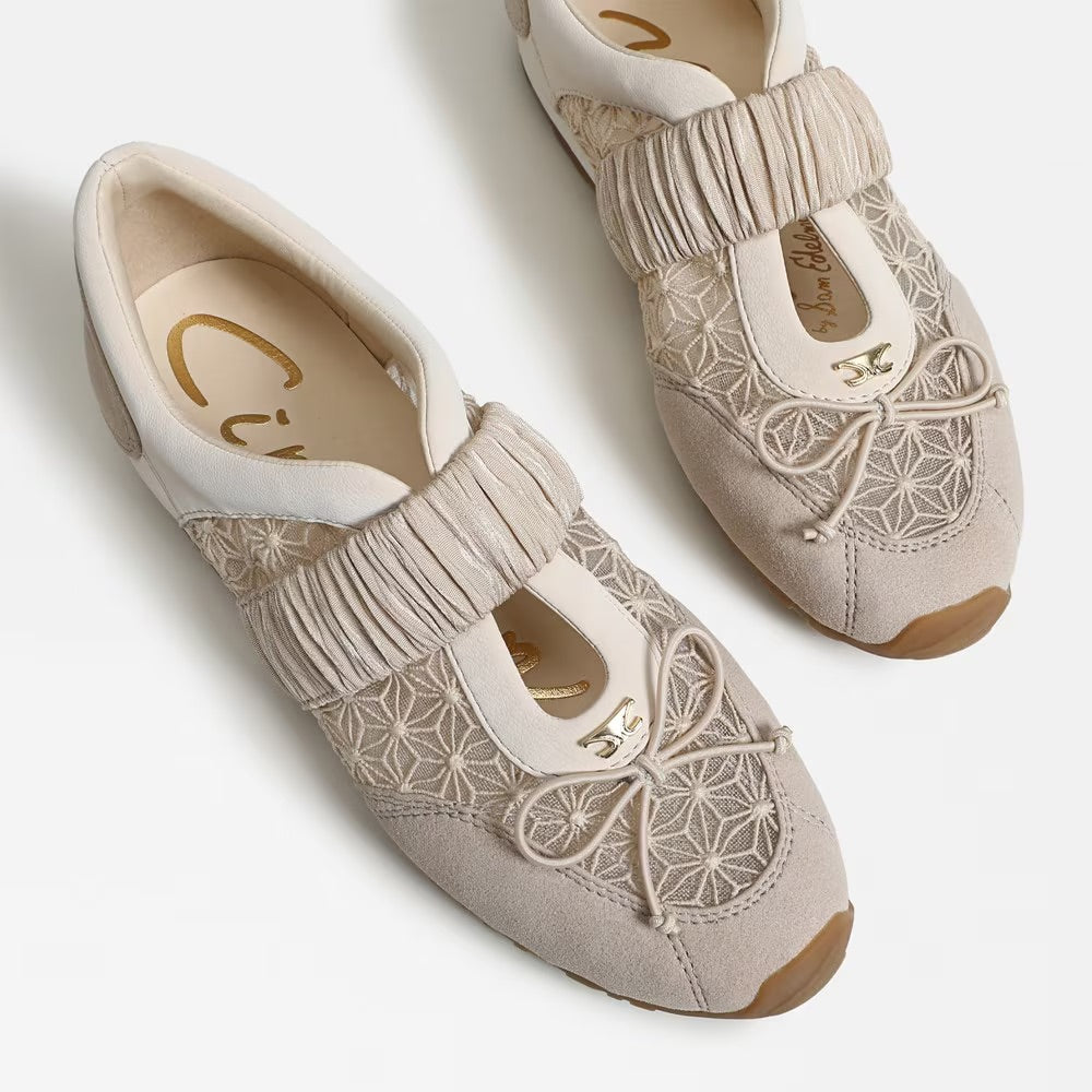 Circus NY by Sam Edelman Nara Mesh Ballerina Sneaker Vanilla Bean Suede Mesh
