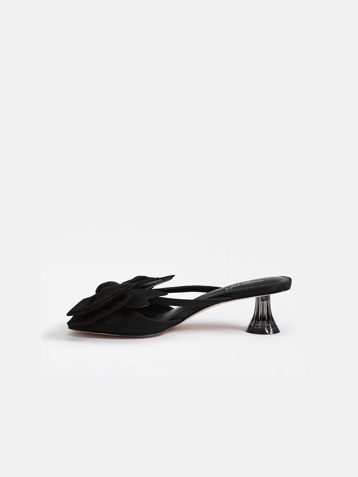 Circus NY by Sam Edelman Natalina Kitten Heel Mule Black Satin