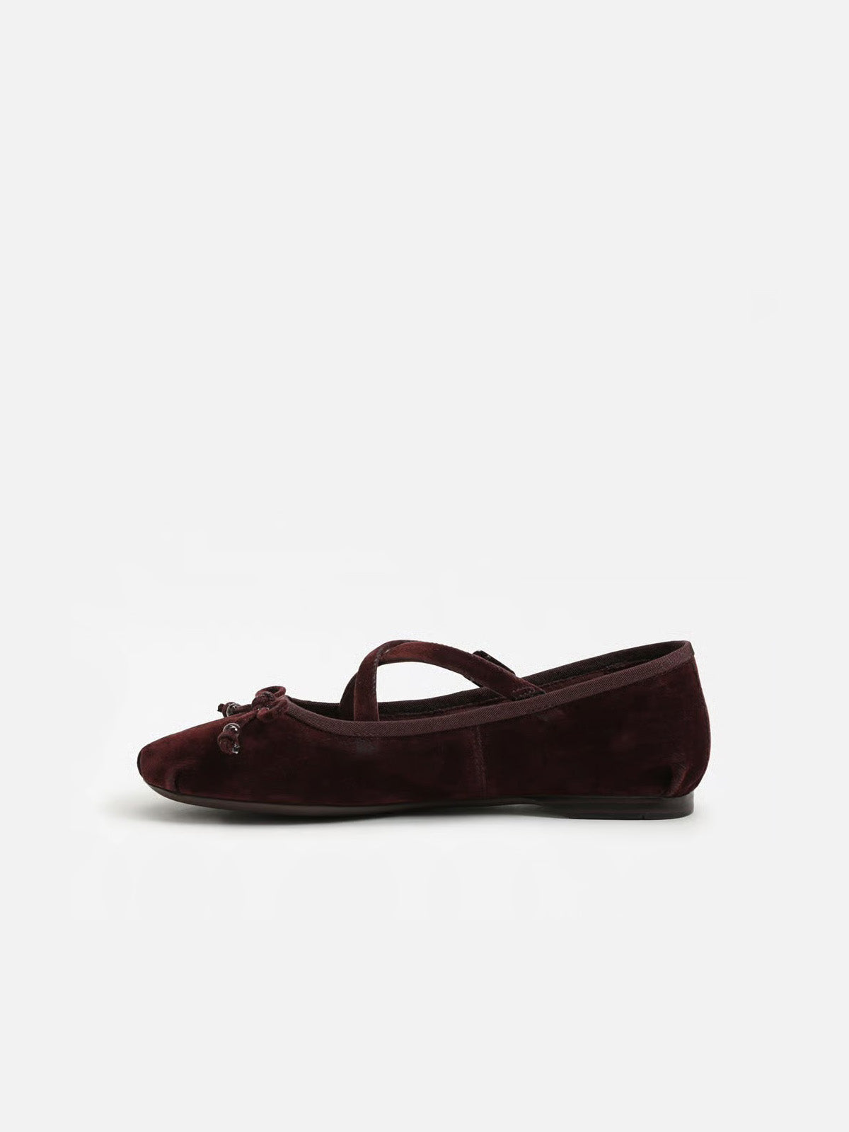 Circus NY by Sam Edelman Zuri Strap Ballet Flat Dark Spiced Plum Velvet