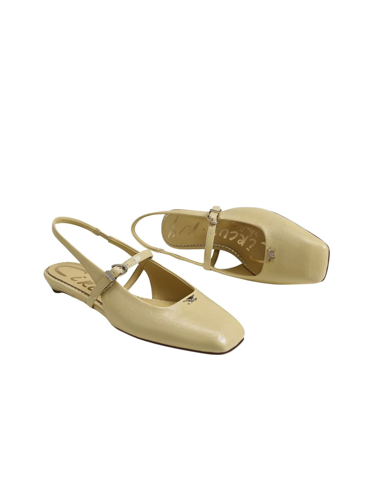 Circus NY by Sam Edelman Elara Slingback Flat dusty yellow faux leather 