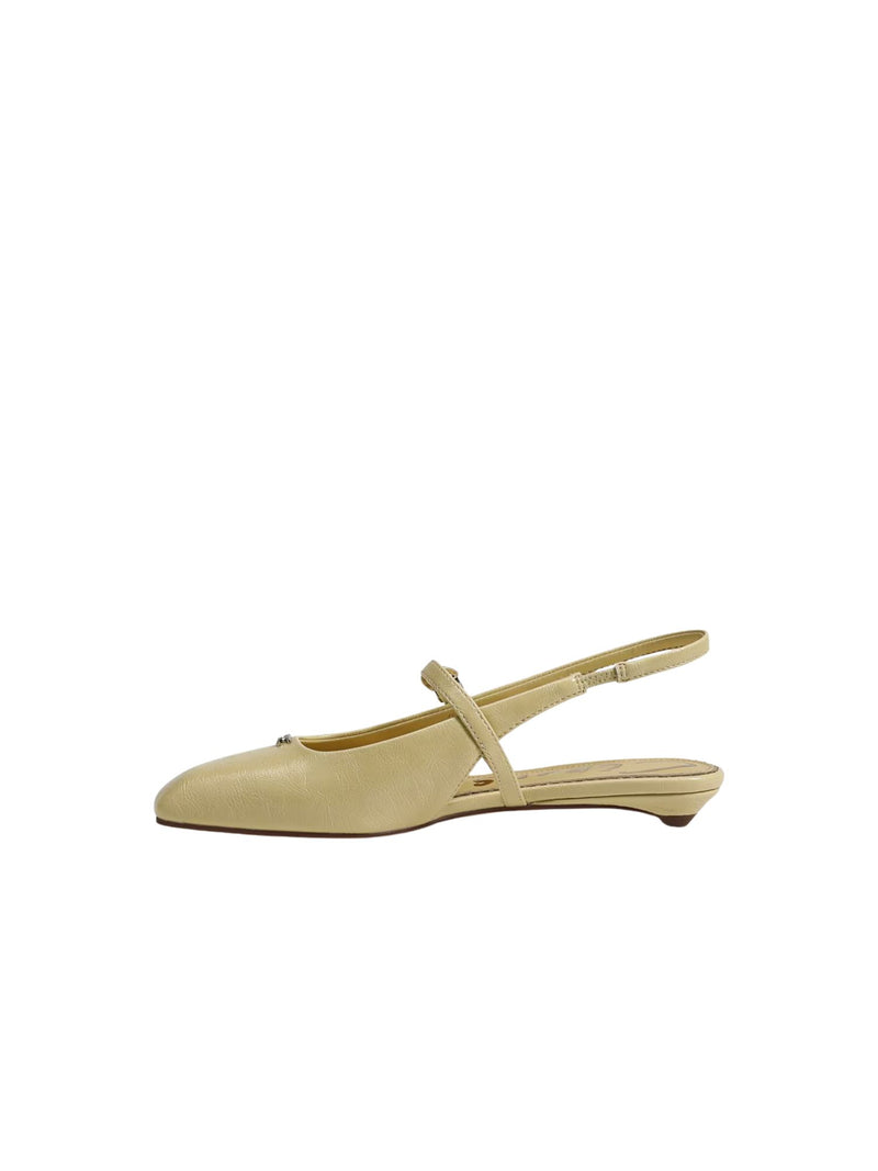 Circus NY by Sam Edelman Elara Slingback Flat dusty yellow faux leather 
