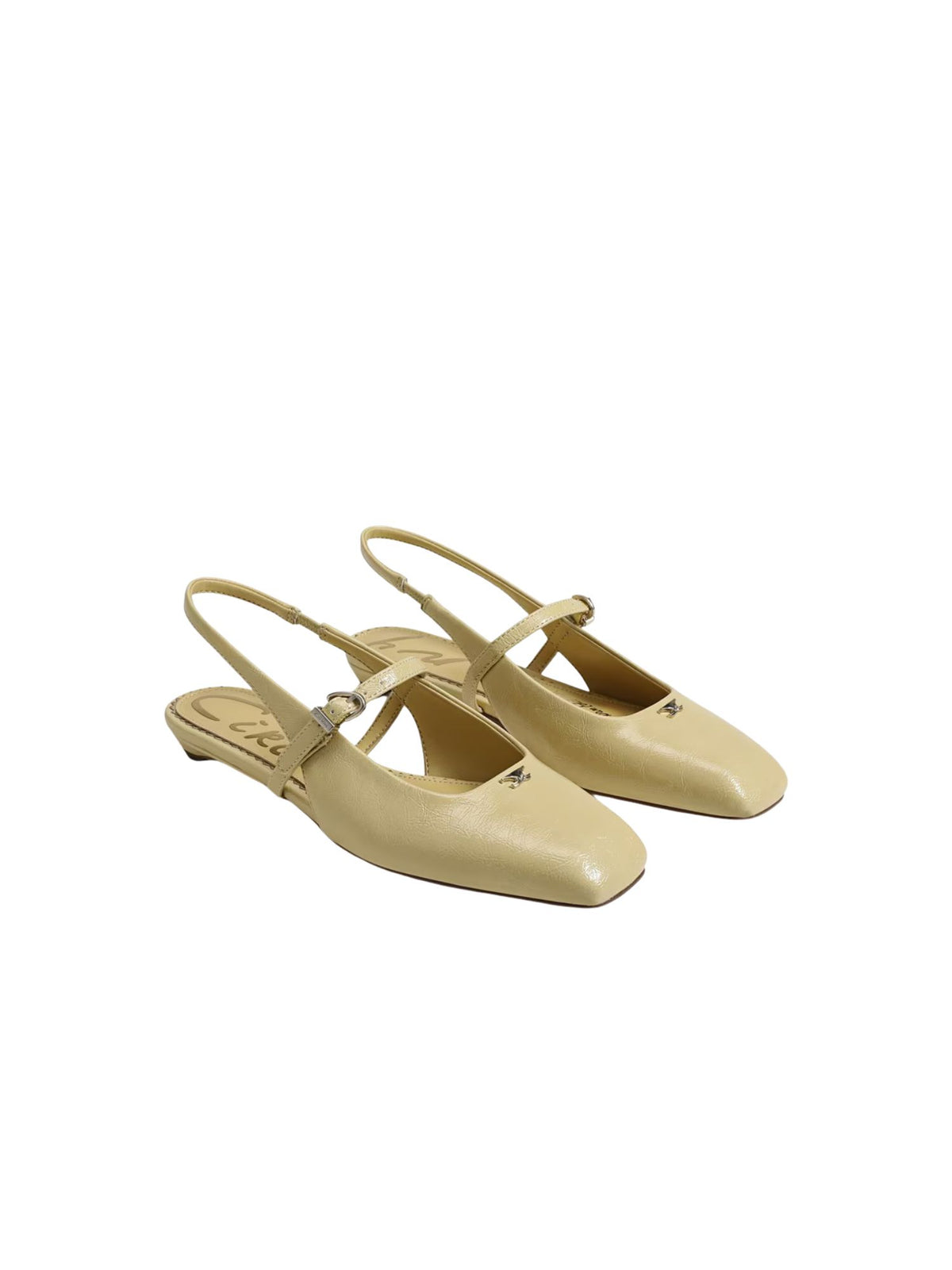 Circus NY by Sam Edelman Elara Slingback Flat dusty yellow faux leather 