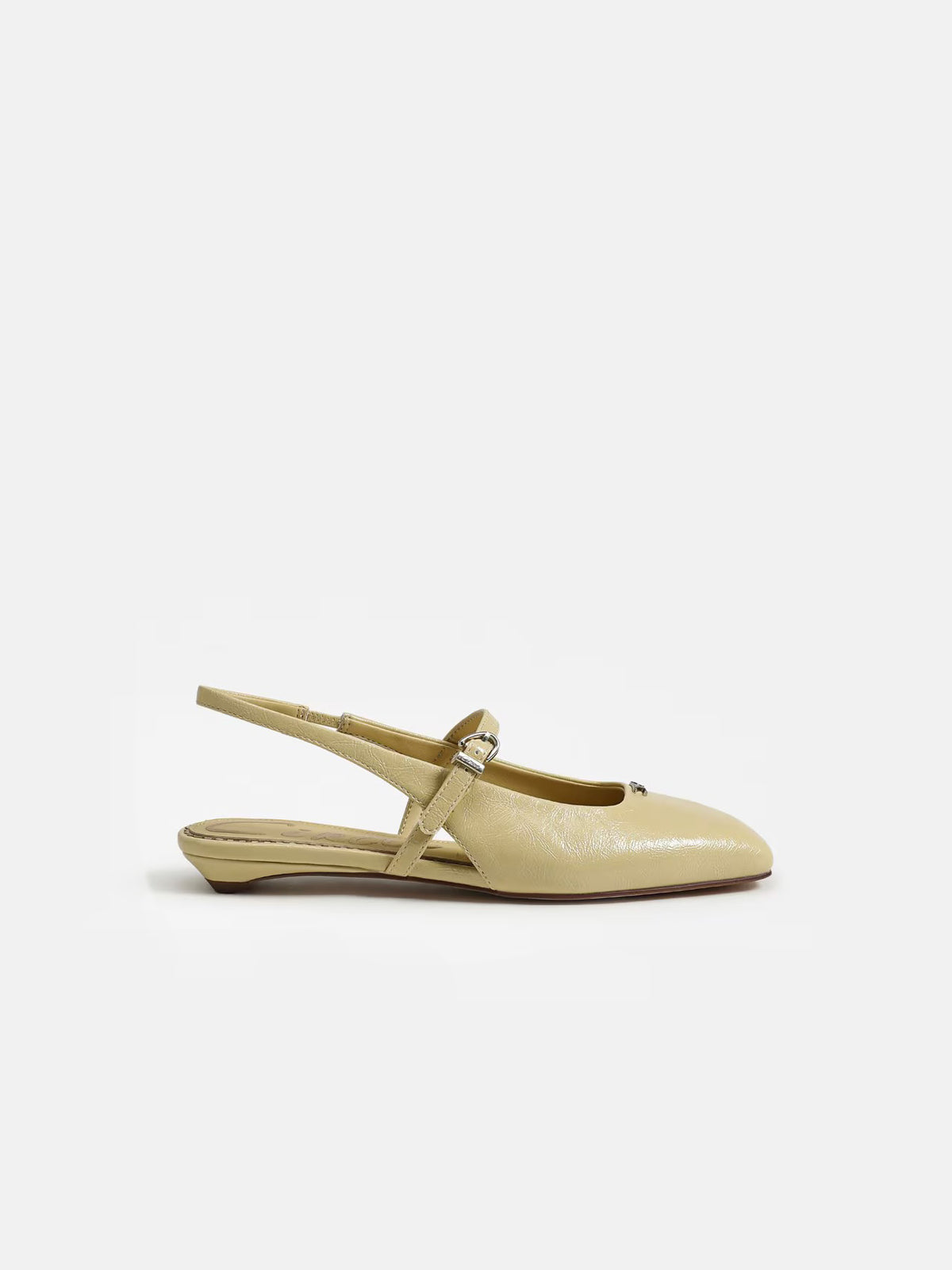 Circus NY by Sam Edelman Elara Slingback Mary Jane Flat Dusty Yellow Faux Leather