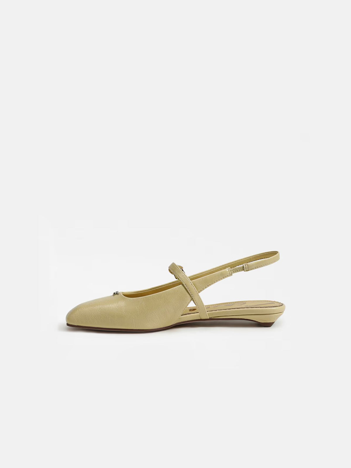 Circus NY by Sam Edelman Elara Slingback Mary Jane Flat Dusty Yellow Faux Leather