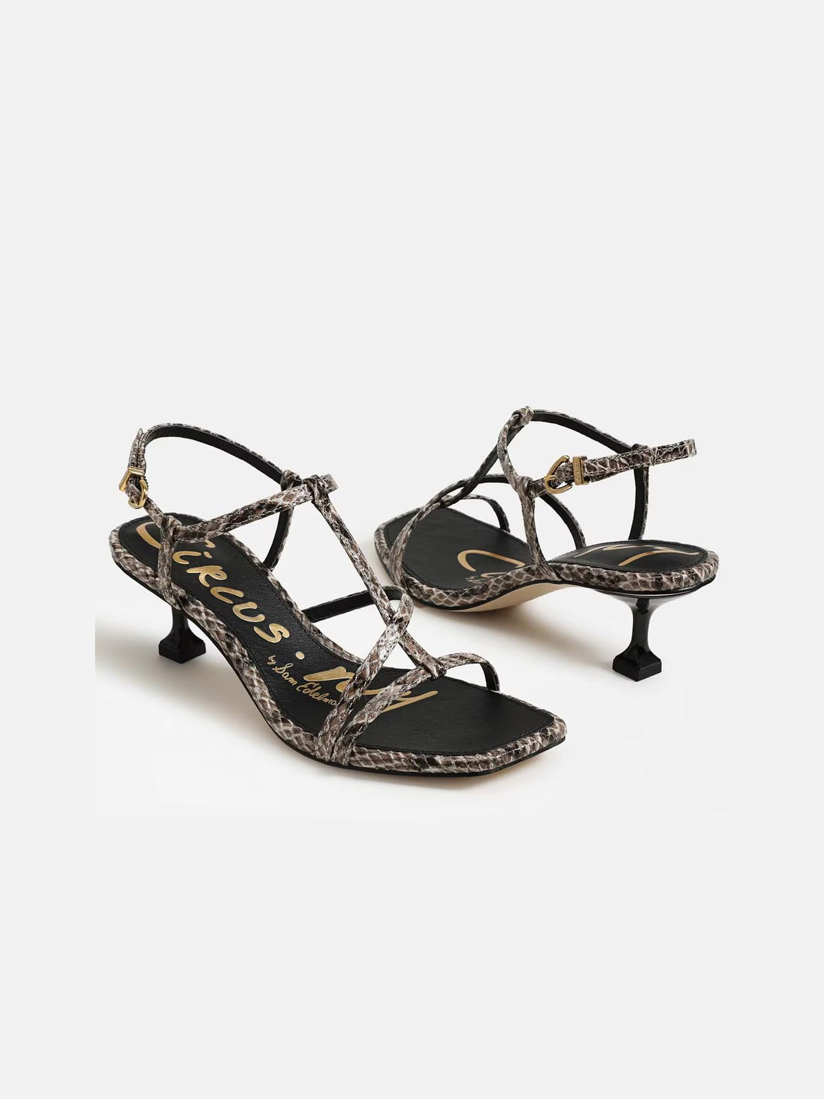 Circus NY by Sam Edelman Jaida Kitten Heel Sandal Taupe Multi Faux Leather