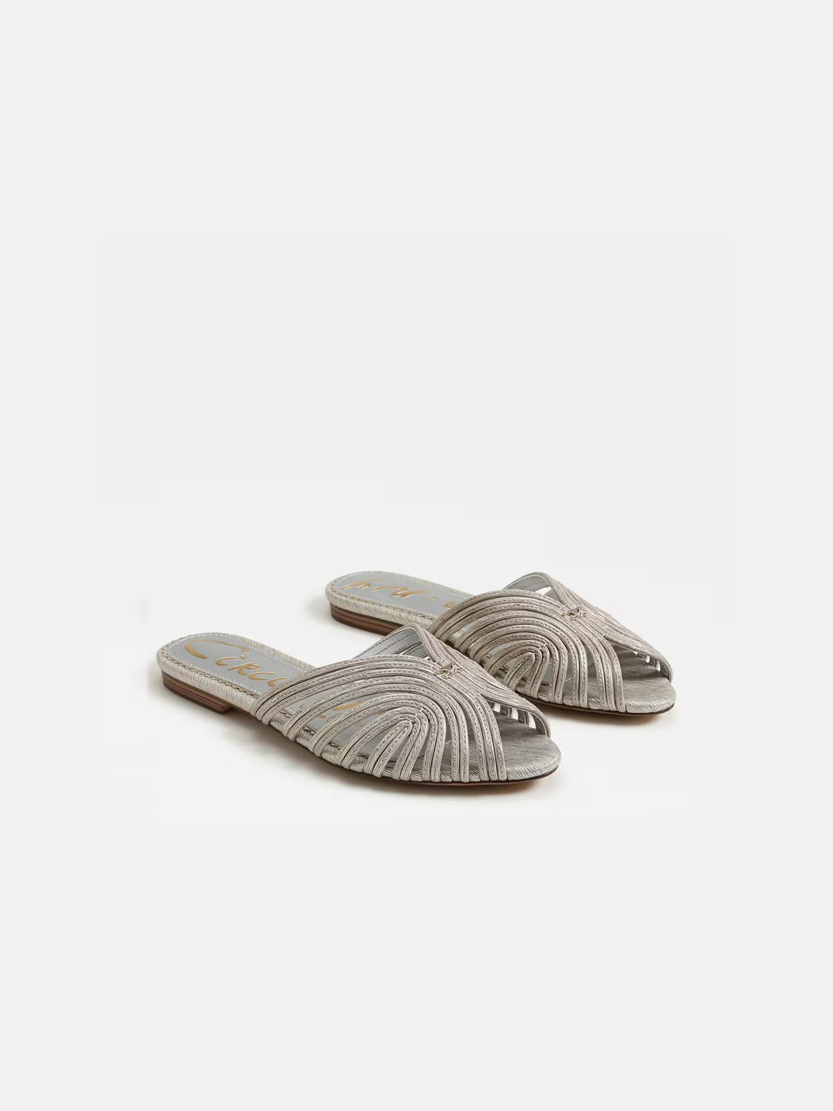 Circus NY by Sam Edelman Kathleen Mule Slide Sandal Champagne Silver Metallic