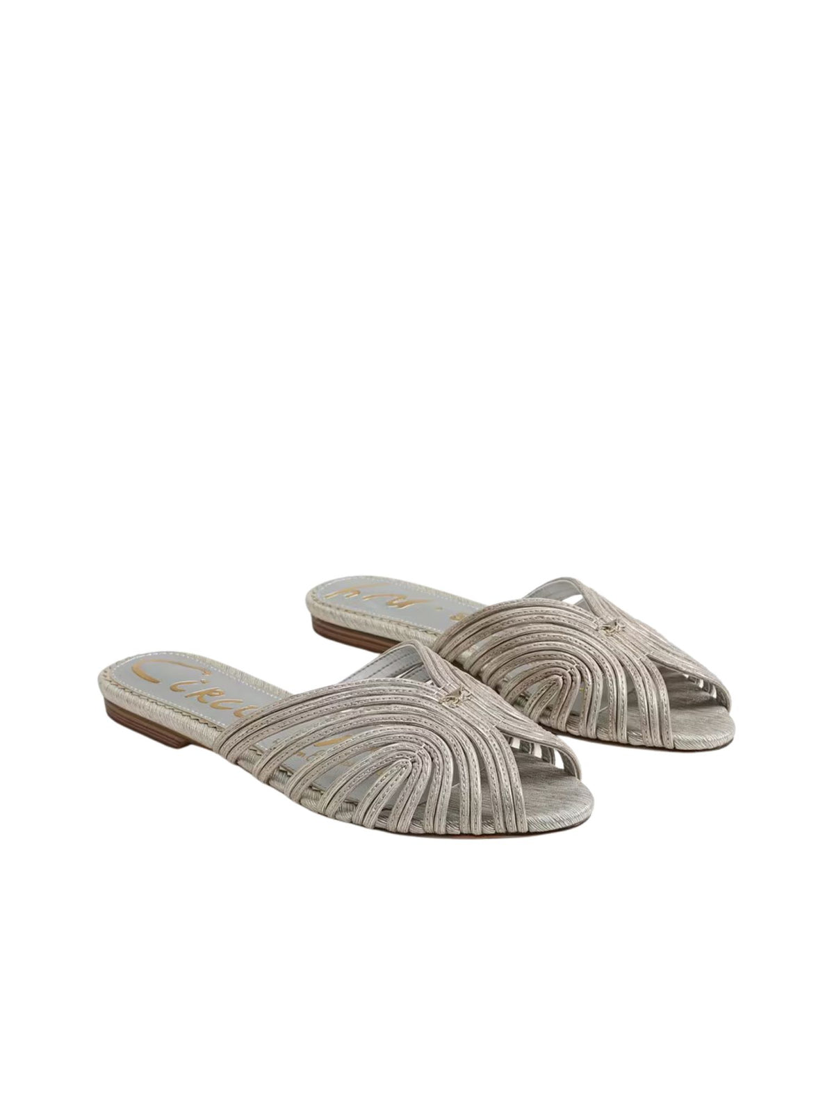 Circus NY by Sam Edelman Kathleen Slide Sandal champagne silver metallic