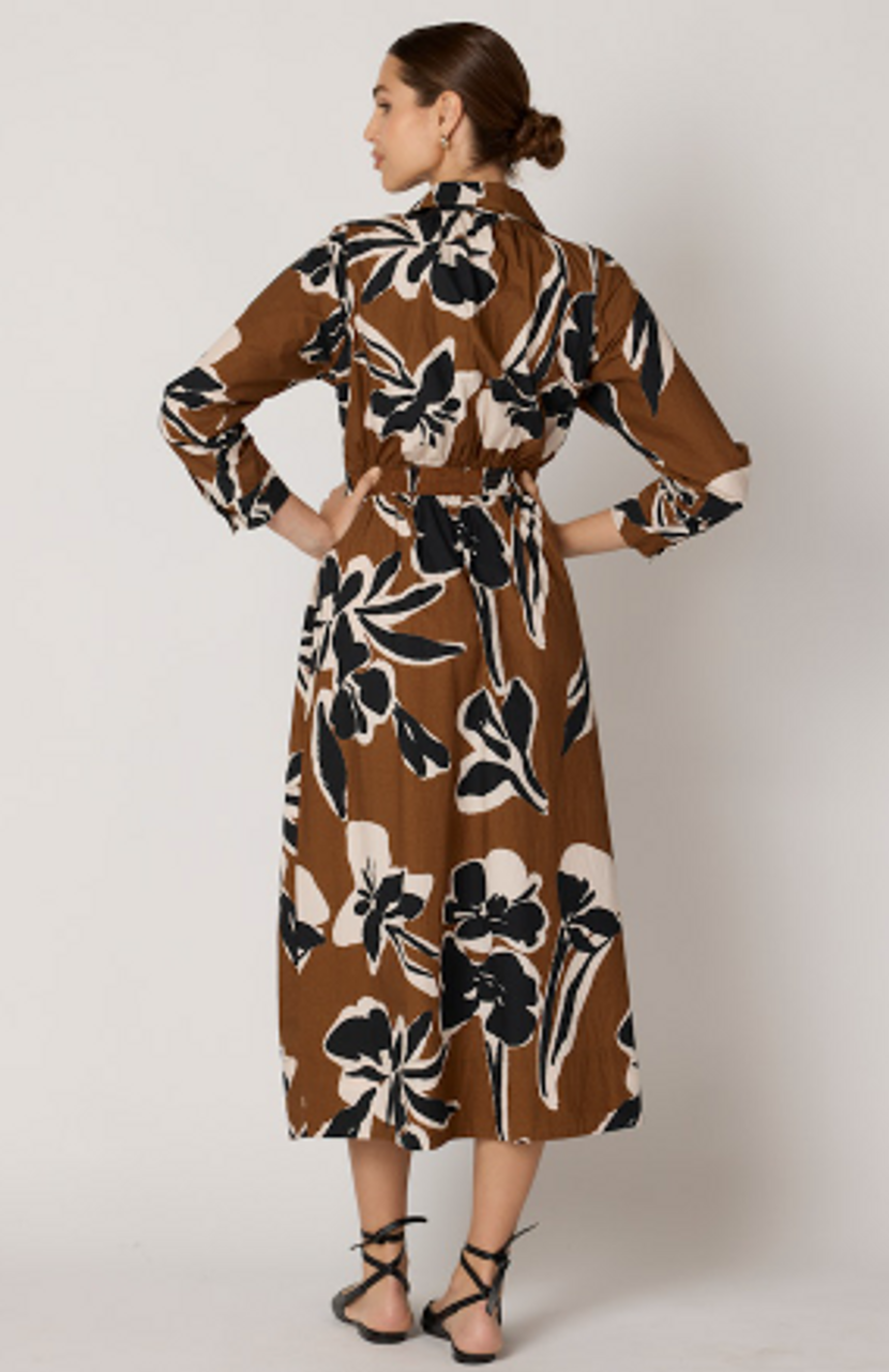 Cleobella Arabella Midi Dress in smoked clover-back