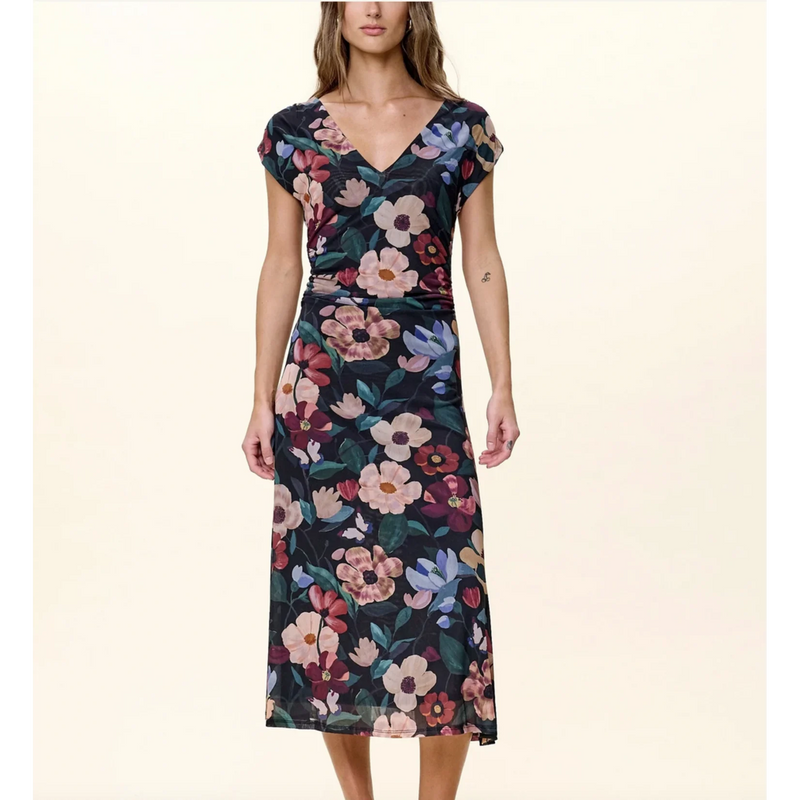Cleobella Deirdre Midi Dress  Black Andalusia