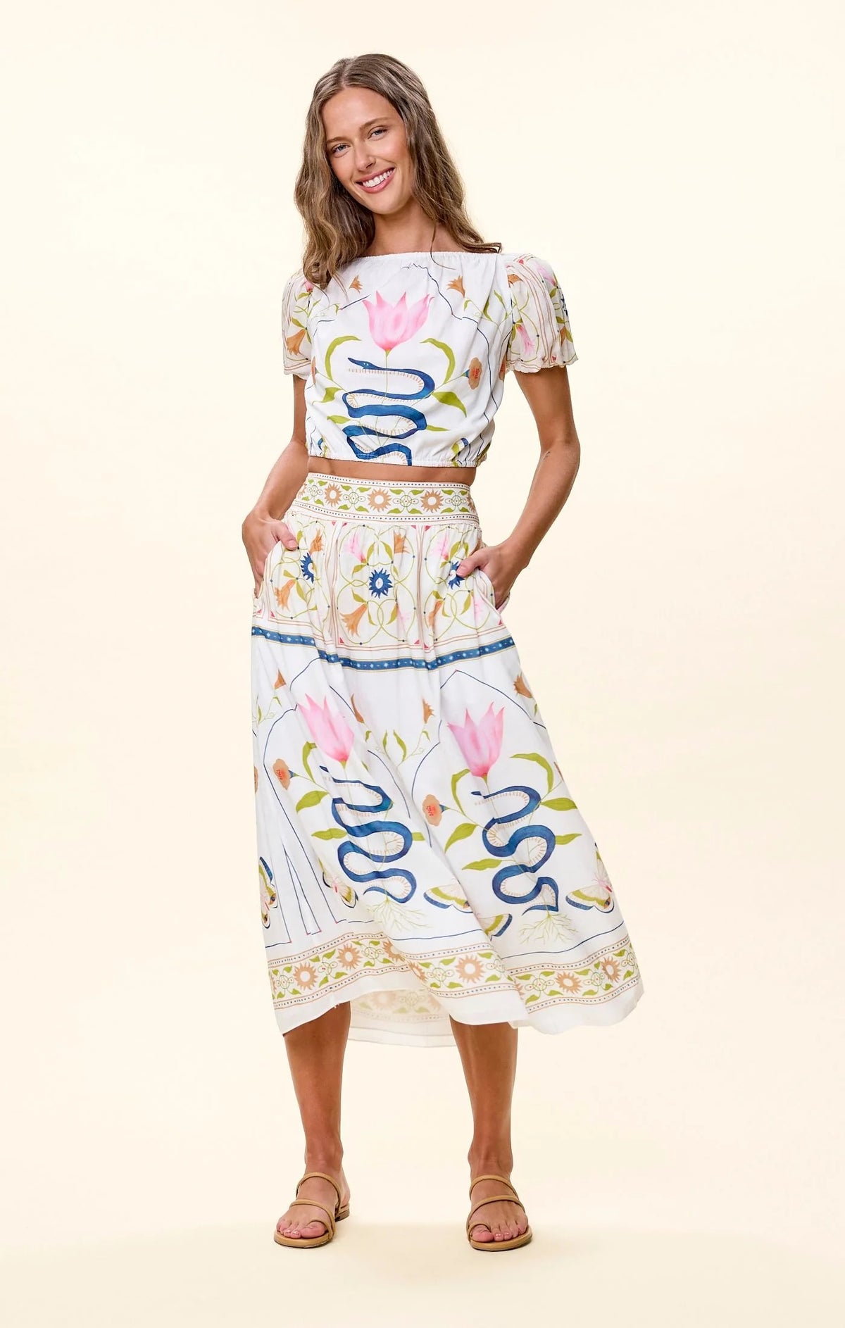 Cleobella Elliott Print Maxi Skirt  montecito