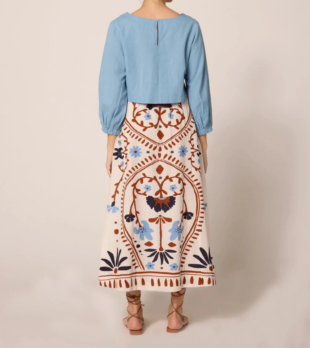 Cleobella Juliet Ankle Skirt in liliana 
