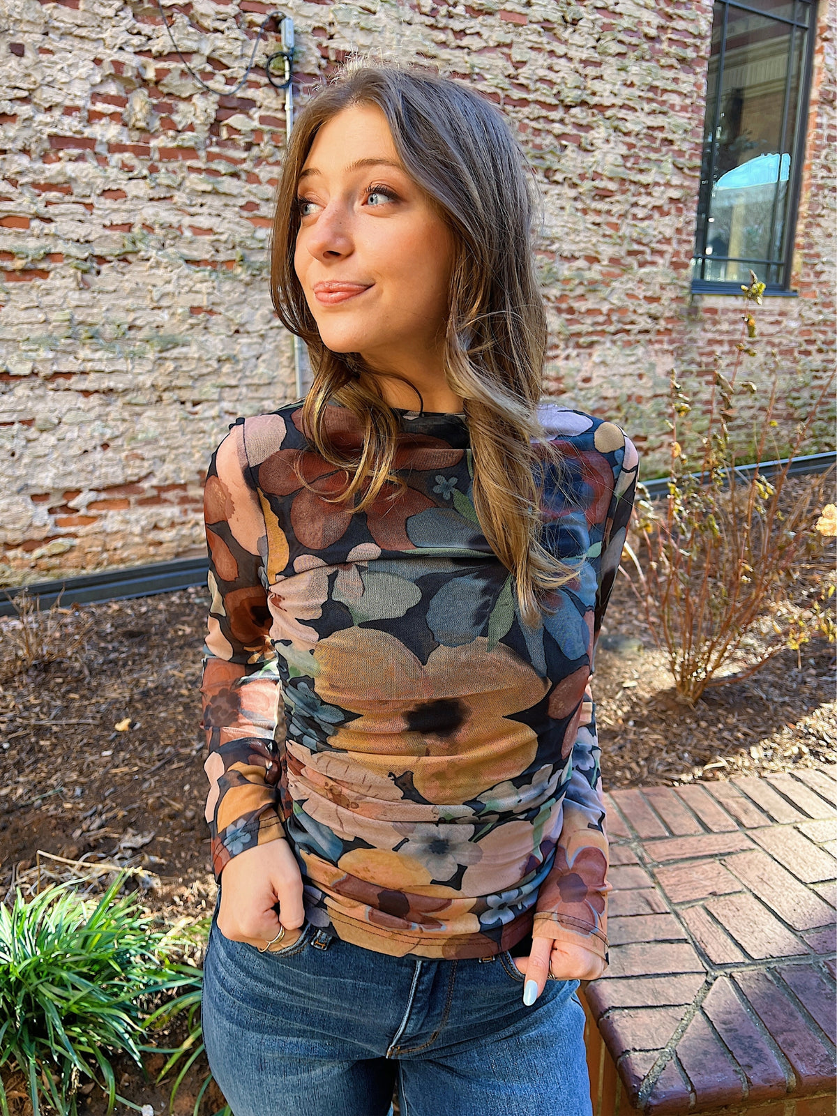 Cleobella Remy Top in foraged violets model