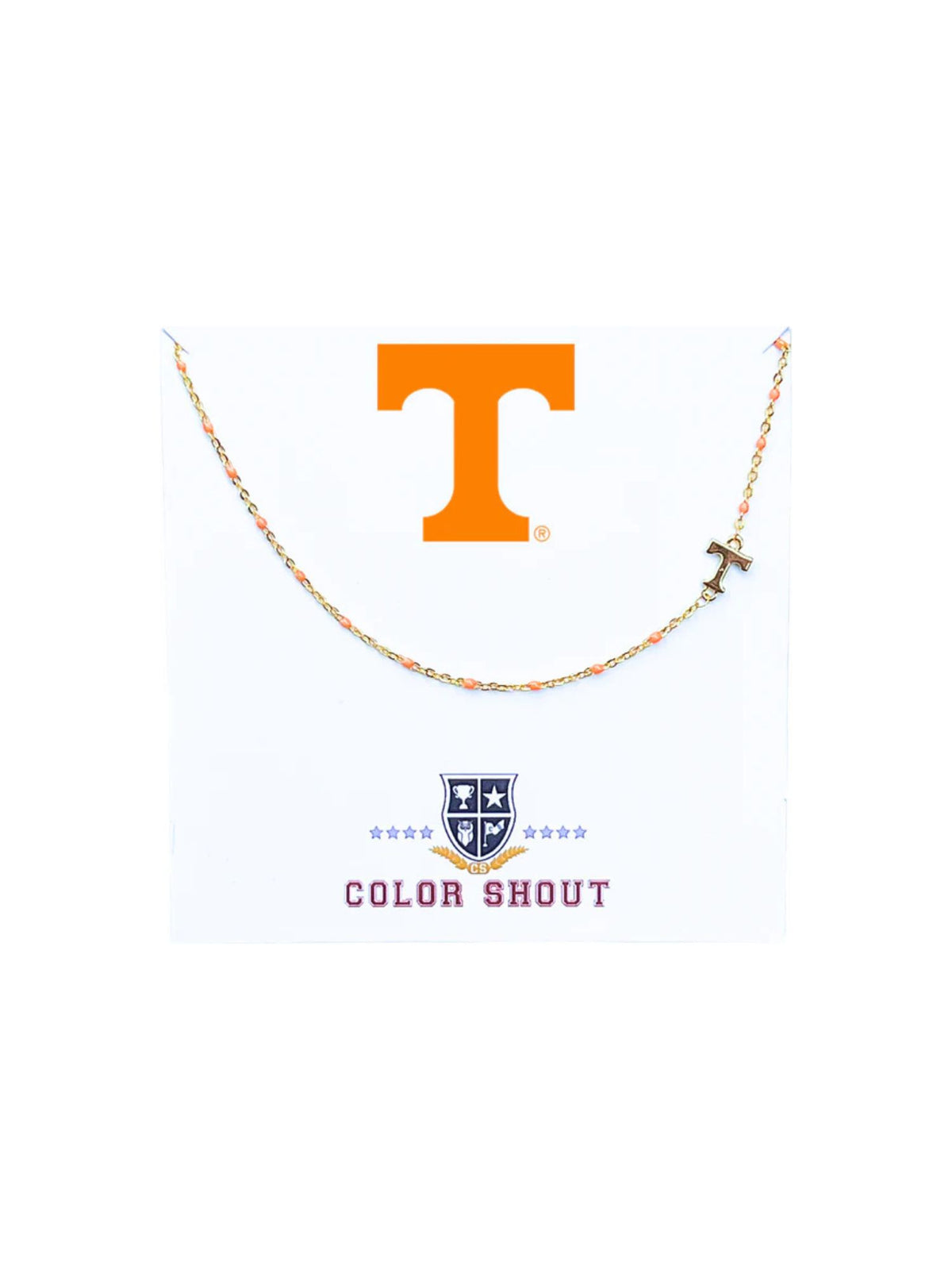 color shout TN Vols Side Set Logo Necklace