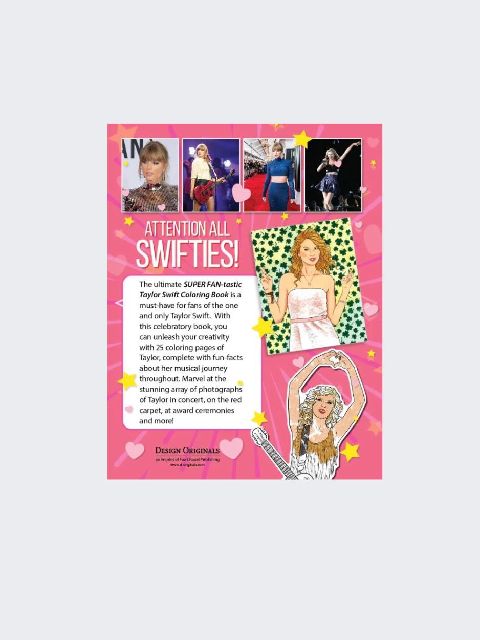 taylor swift coloring and activity book-back cover