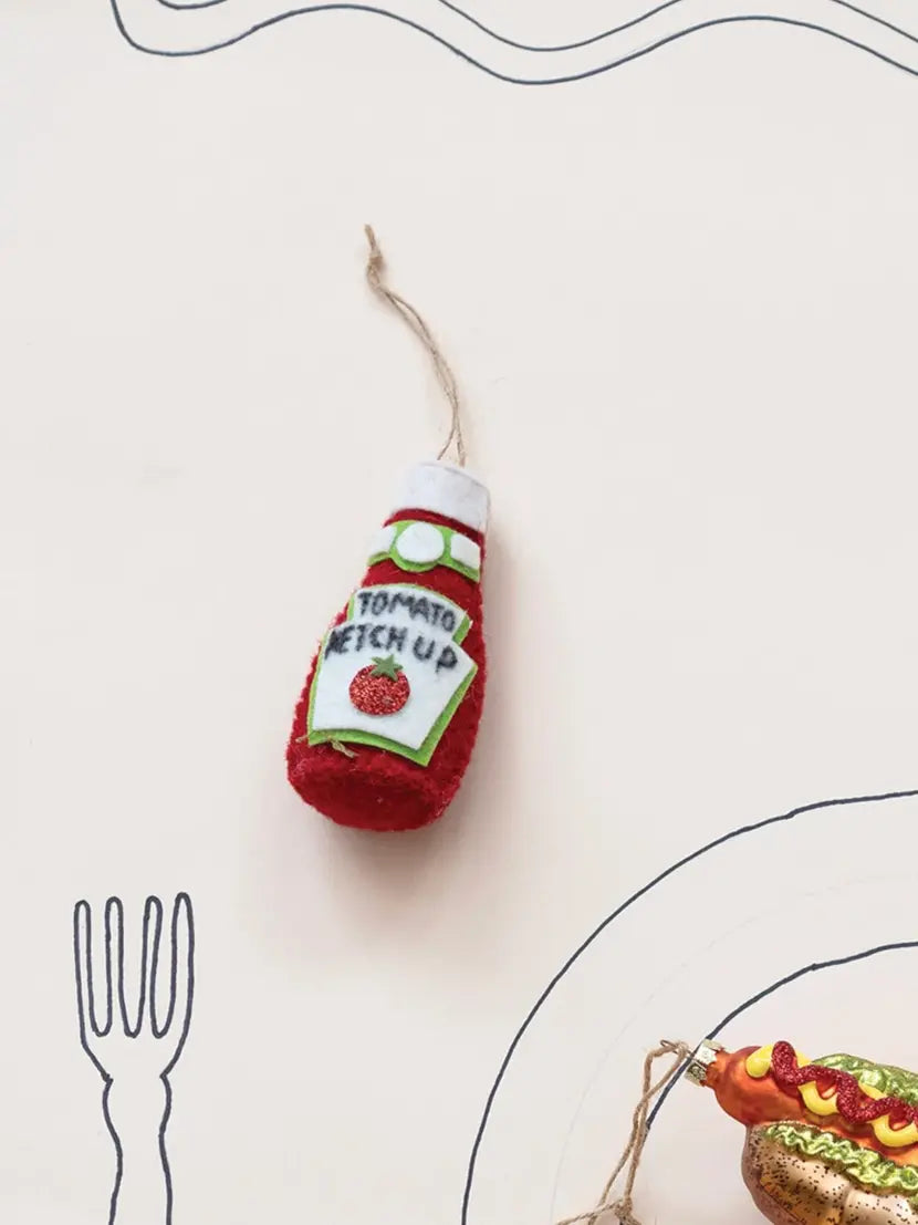 creative coo felt ketchup bottle ornament