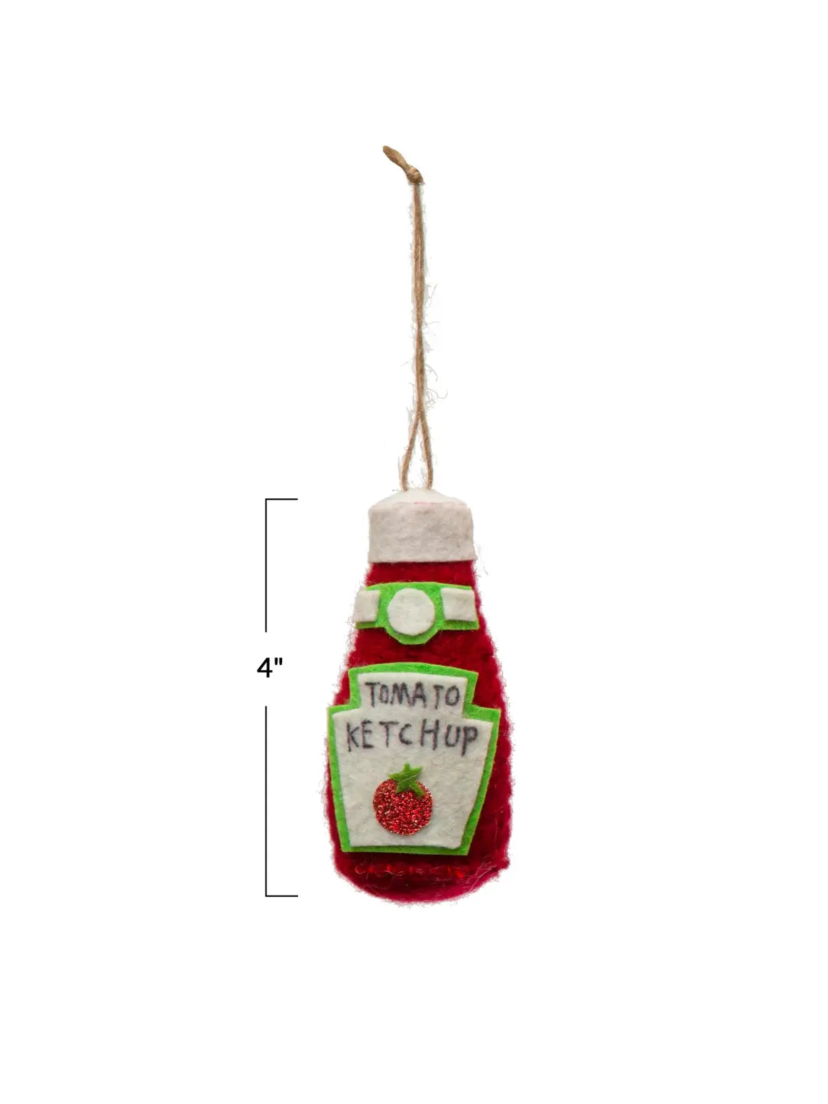 creative coo felt ketchup bottle ornament