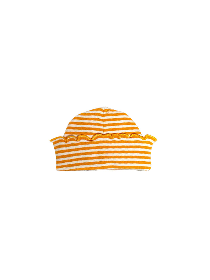 University of Tennessee Orange & White Striped Newborn Ruffle Cap