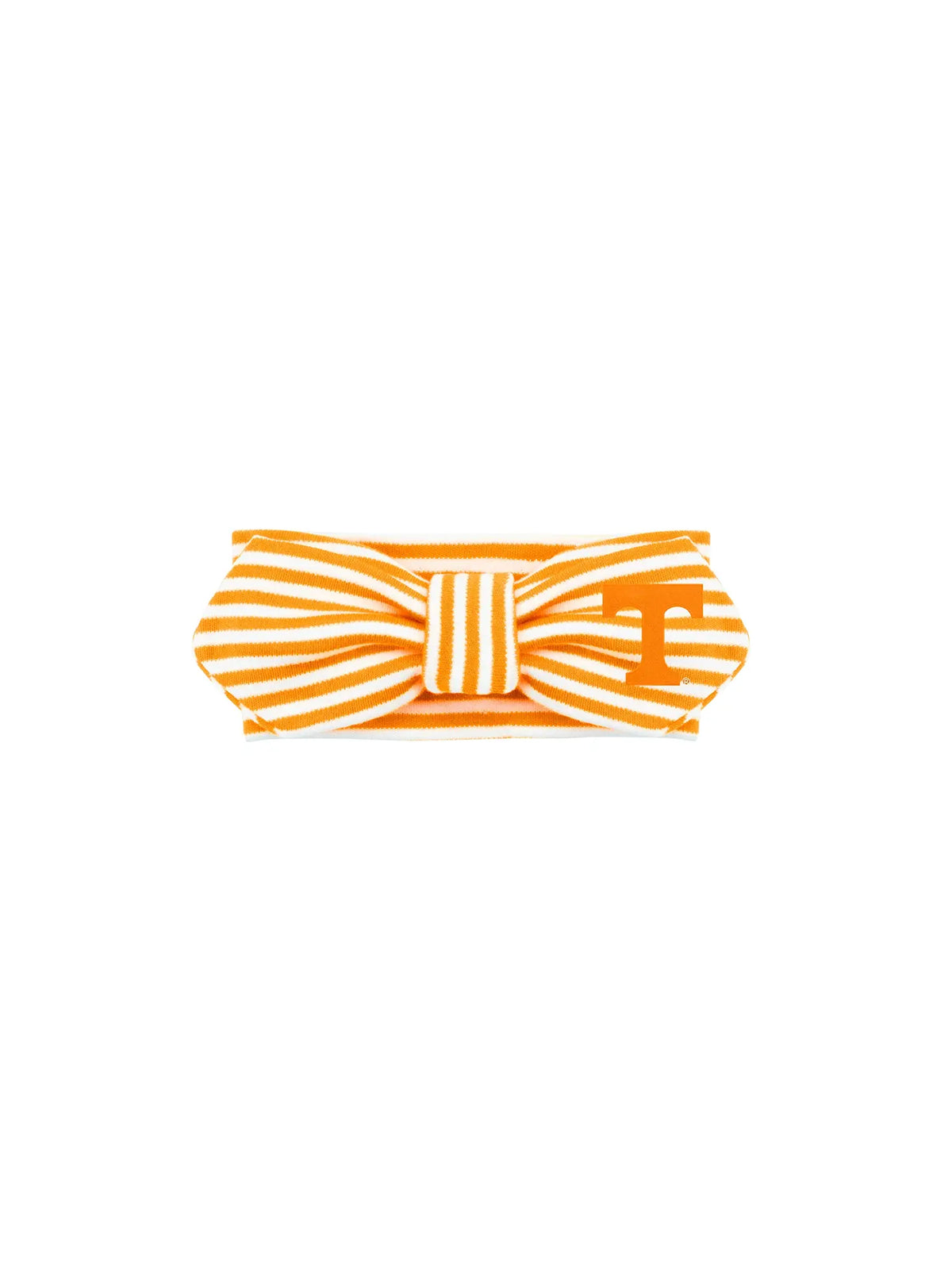 University of Tennessee Newborn Orange & White Striped Hair Knot for Tennessee Volunteers Game Day