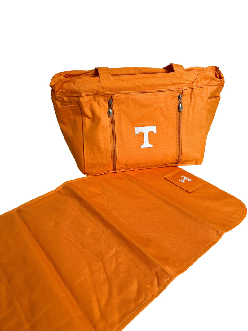 University of Tennessee Orange Diaper Bag & Changing Pad with Power T Logo