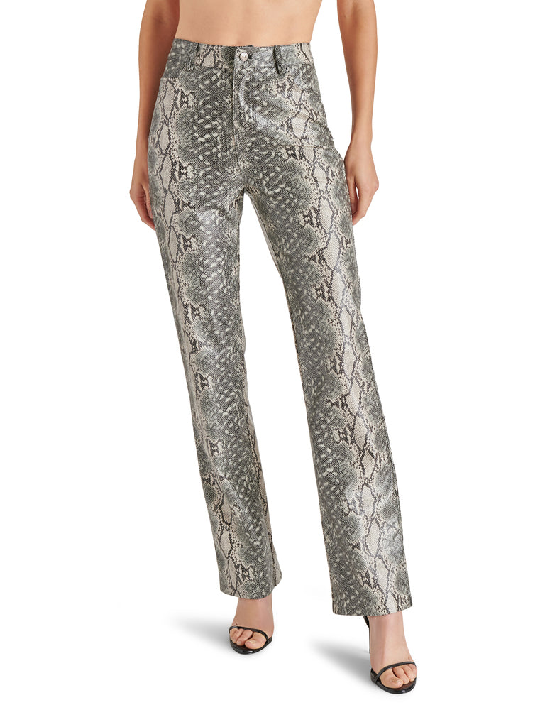 Leather hot sale snakeskin pants