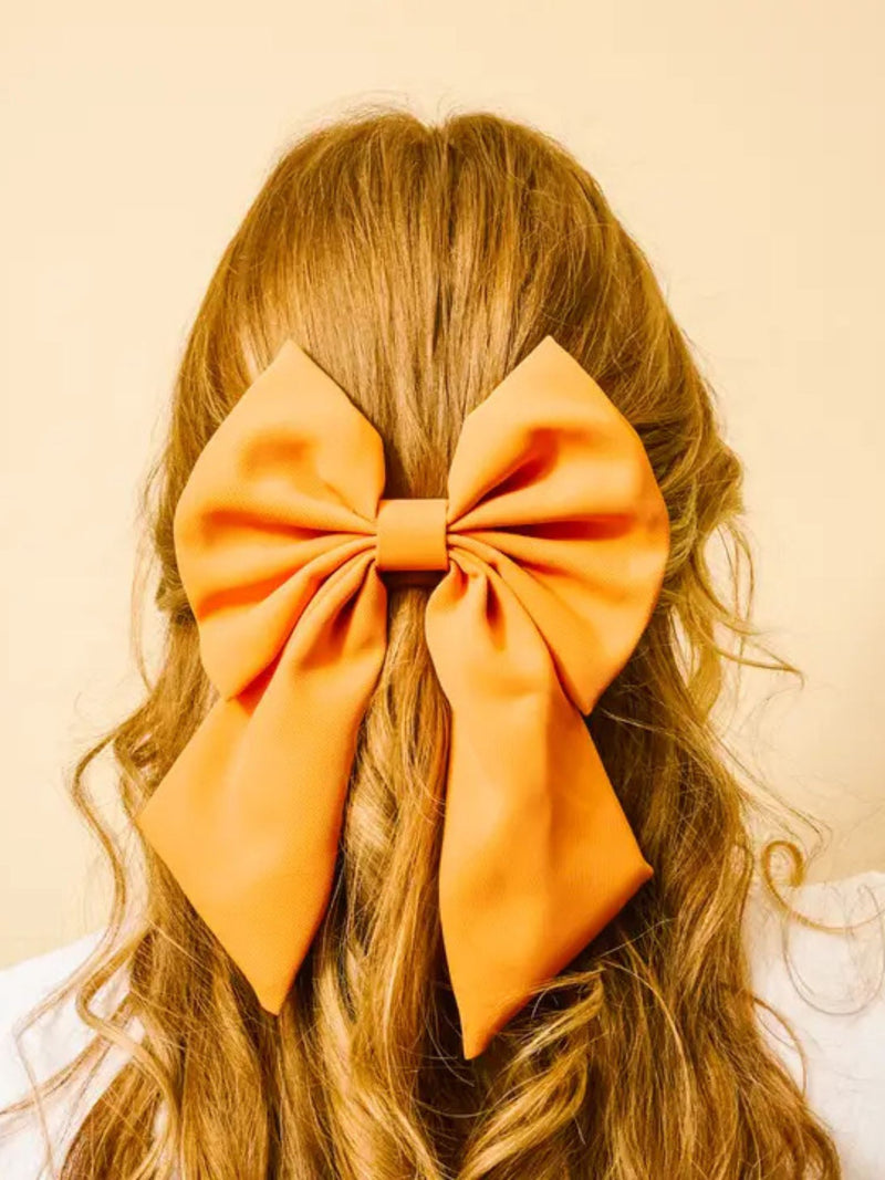 Orange Classic Hair Bow