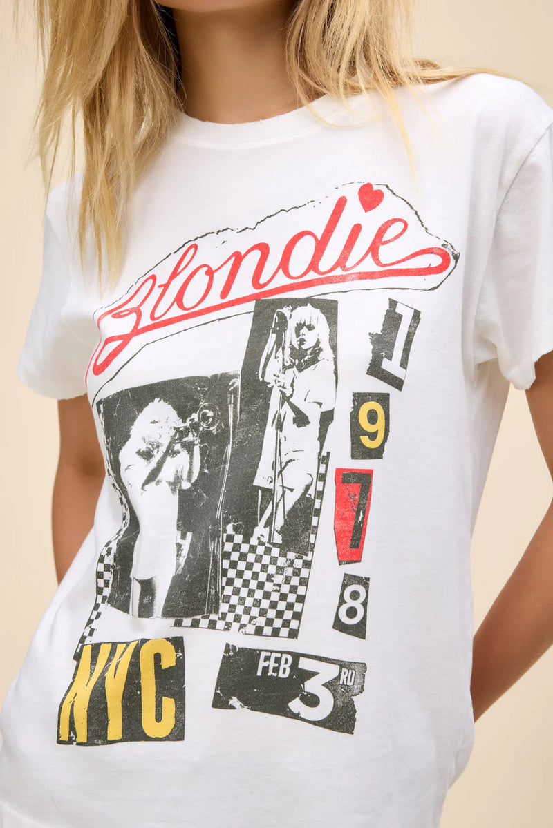 Daydreamer Blondie Valentine Collage Tee in vintage white-front