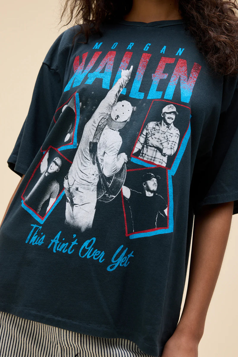 Daydreamer Morgan Wallen Ain't Over Yet Jersey in vintage black-front