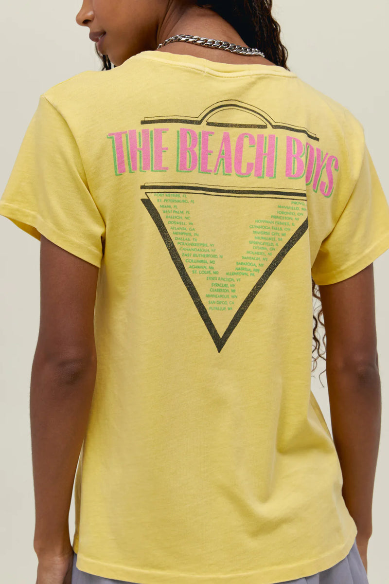 daydreamer the beach boys 30th anniversary tour tee in yellow bloom-back view