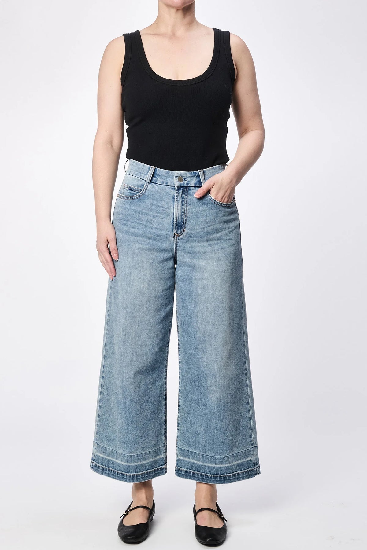Dear John Denim Audrey Wide Leg Jean  in hillcress