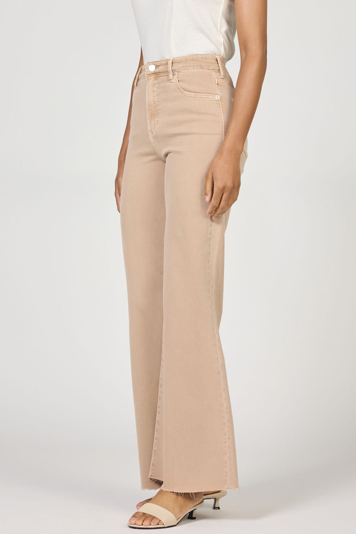 Dear John Denim Fiona High Rise Wide Leg Jeans  warm taupe 