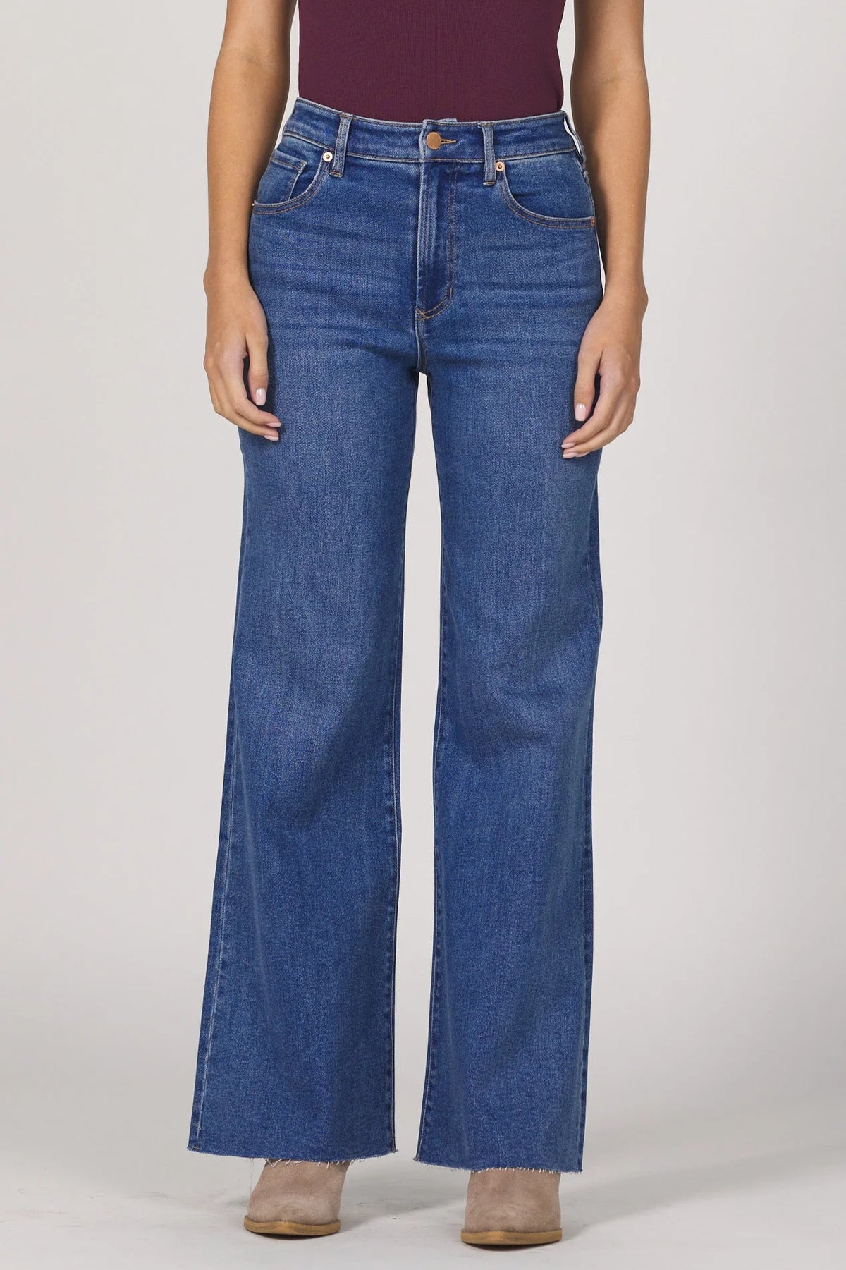 Dear John Denim Fiona Wide Leg Jean in midtown 