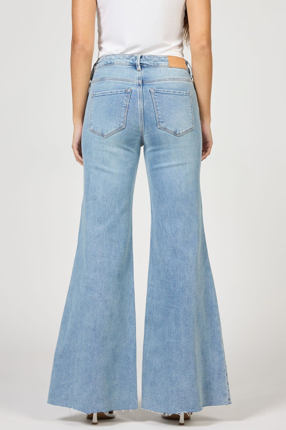 Dear John Denim Hendrix High Rise Raw Hem Flare Jean  hillcress