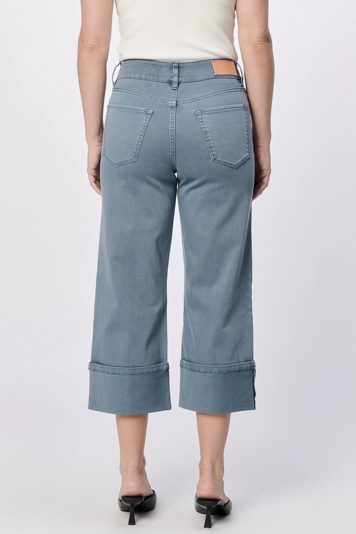 Dear John Denim Holly High Rise Cuffed Hem Straight Leg Jeans  in stormy weather