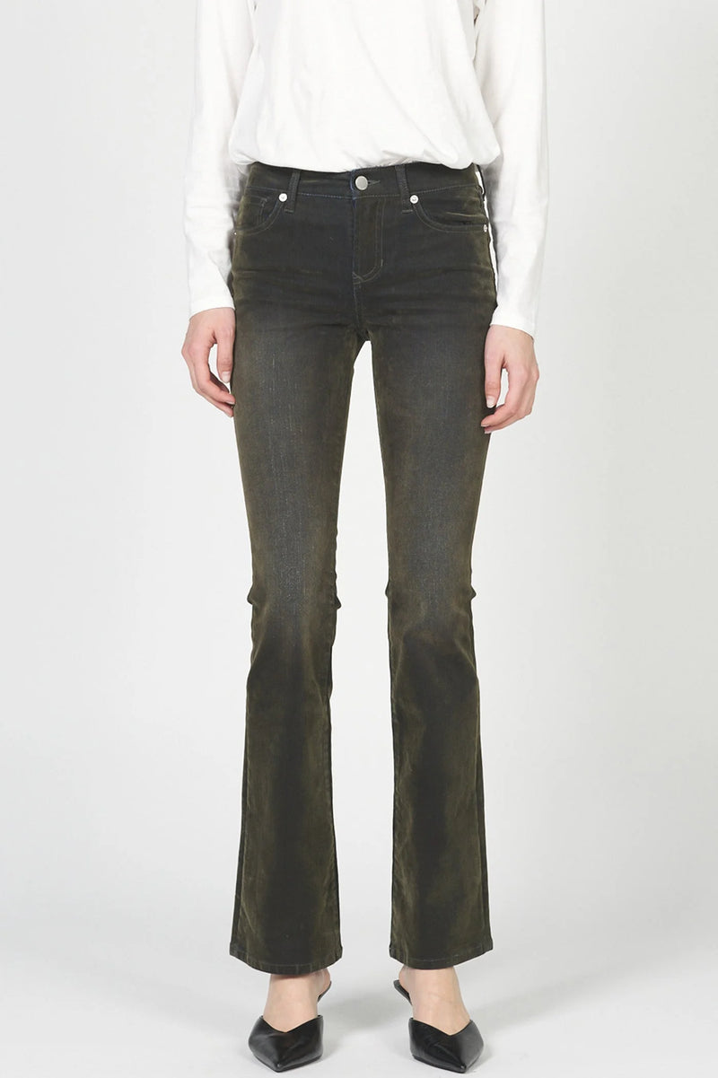 Dear John Denim Jaxtyn Clean Hem Bootcut Jean  olive
